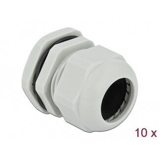DeLOCK Kabelverschraubung PG29 18-25 mm IP68 Grau 10 Stück