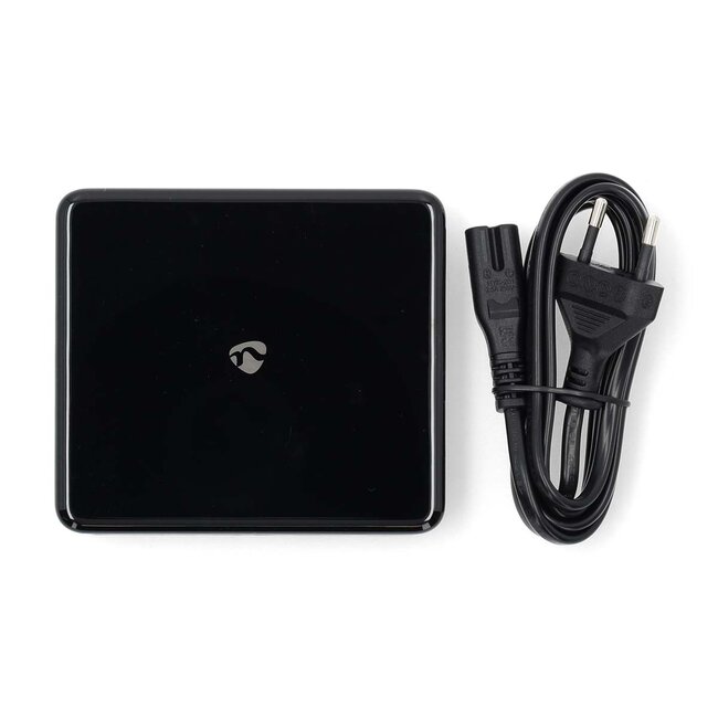 Nedis USB Heimladegerät | 2x USB-C PD + 2x USB-A QC | Smart IC | GaN | 65W | Schwarz