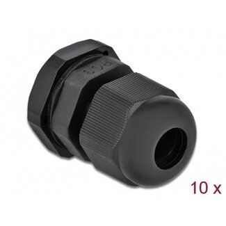 DeLOCK Kabelverschraubung PG9 4-8 mm IP68 Schwarz 10 Stück