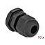 Kabelverschraubung PG9 4-8 mm IP68 Schwarz 10 Stück