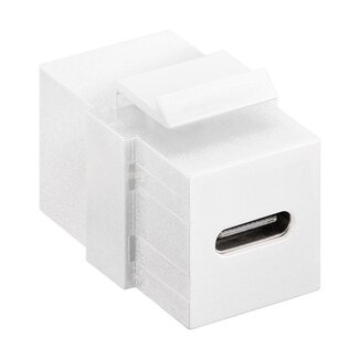Goobay USB-C Keystone Modul | USB 3.2 10 Gbps | Weiß