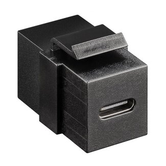Goobay USB-C Keystone Modul | USB 3.2 10 Gbps | Schwarz