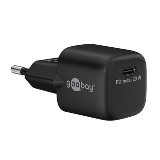 Goobay Goobay Nano USB Ladegerät | USB-C PD | GaN | 20W | Schwarz