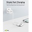 Goobay Nano USB-Ladegerät | USB-C PD + USB-A QC | GaN | 20W | Weiß