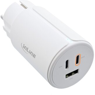 InLine InLine USB Heimladegerät | 2x USB-C PD + 1x USB-A QC4+ | GaN | 65W | kompakt
