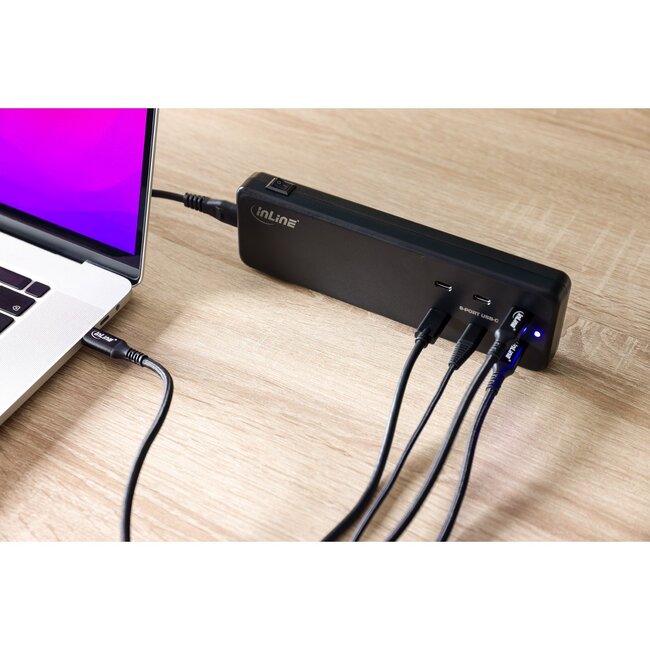 InLine USB Heimladegerät | 6x USB-C PD/QC4+ | GaN | 120W