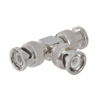 Universal BNC (m) auf 2x BNC (m) Verteiler | T-Adapter | 50 Ohm