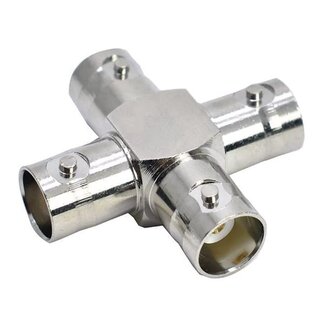 Universal BNC (Buchse) 3-fach Verteiler | X-Ausführung | 50 Ohm