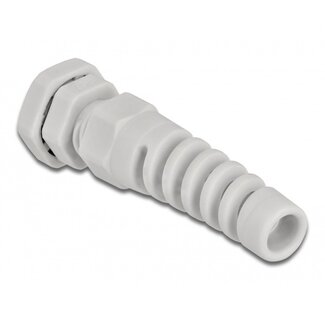 DeLOCK Kabelverschraubung mit Zugentlastung | PG7 | 3-6,5 mm | IP68 | Grau | 1 Stück