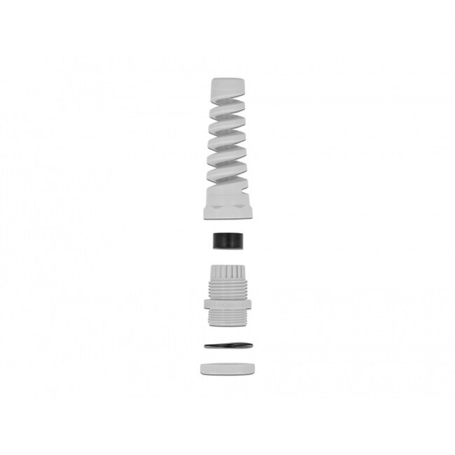 Kabelverschraubung mit Zugentlastung | PG7 | 3-6,5 mm | IP68 | Grau | 1 Stück