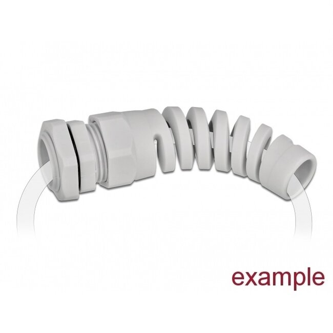 Kabelverschraubung mit Zugentlastung | PG7 | 3-6,5 mm | IP68 | Grau | 1 Stück