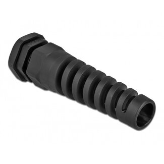 DeLOCK Kabelverschraubung mit Zugentlastung PG13.5 6-12 mm IP68 schwarz 1 Stück