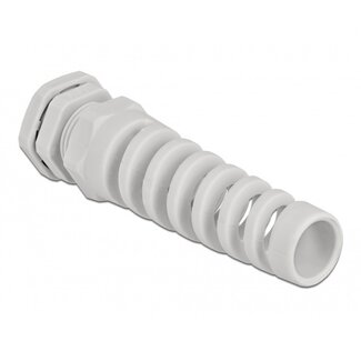 DeLOCK Kabelverschraubung mit Zugentlastung | PG16 | 10-14 mm | IP68 | Grau | 1 Stück
