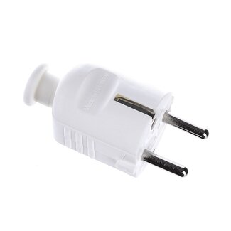 Bachmann Bachmann CEE 7/7 Schutzkontaktstecker | gerade | weiß