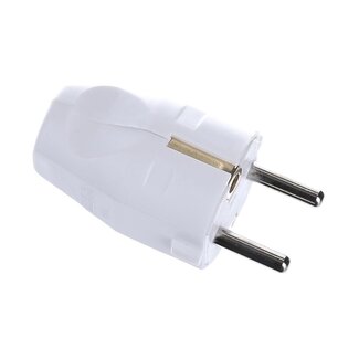 Bachmann Bachmann CEE 7/7 Schutzkontaktstecker | gerade | weiß