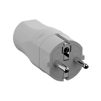 Bachmann Bachmann CEE 7/7 Schutzkontaktstecker | gerade | robust | grau