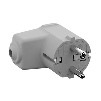 Bachmann Bachmann CEE 7/7 Schutzkontaktstecker | Winkelstecker (oben/unten) | robust | grau