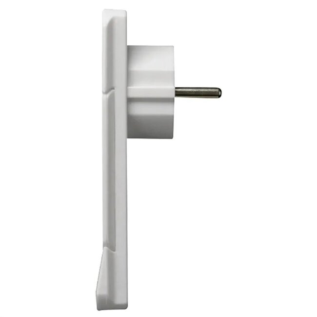 Bachmann CEE 7/7 Schutzkontaktstecker | flach mit Hebel | weiß