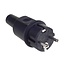 Bachmann CEE 7/7 Schutzkontaktstecker gerade Gummi IP44 schwarz