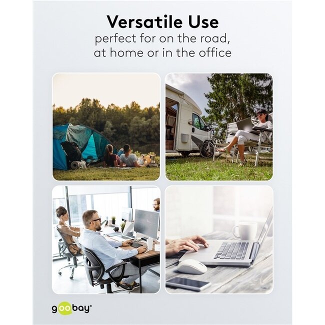 Goobay Powerbank | Kabelloses Laden + USB-C PD 20W | Qi + MagSafe | 5.000 mAh