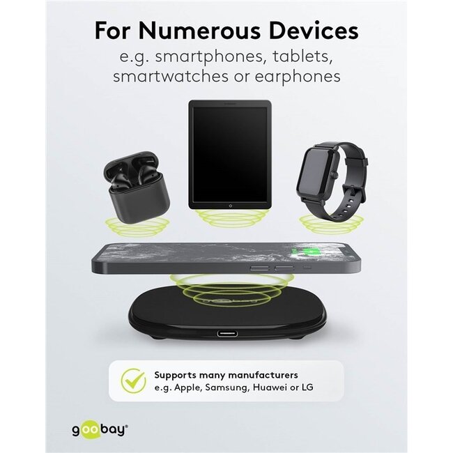 Goobay kabelloses Qi Ladegerät | 15W