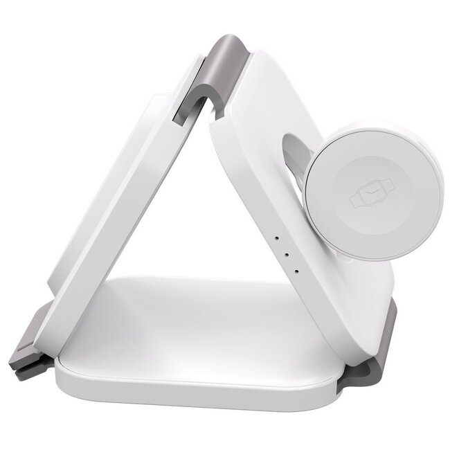 Goobay 3-in-1 kabelloses Qi-Ladegerät | 15W + 5W + 2,5W