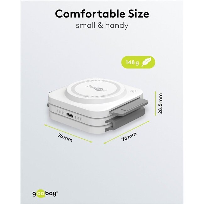 Goobay 3-in-1 kabelloses Qi-Ladegerät | 15W + 5W + 2,5W