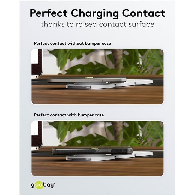 Goobay 3-in-1 kabelloses Qi-Ladegerät | 15W + 5W + 2,5W