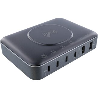 InLine InLine Multiport USB Powerstation | Qi + 4x USB-C PD + 2x USB-A QC | 100W