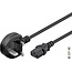Goobay IEC-Kabel UK, 1,5 m, schwarz, (3x1 mm²)