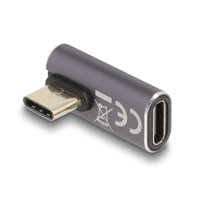 Delock USB-C Winkeladapter links/rechts gedreht | USB4 40 Gbps | PD 100W | 8K 60Hz