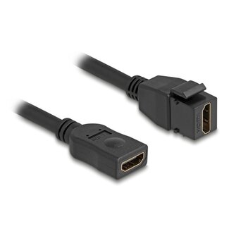 DeLOCK HDMI Keystone Modul - HDMI 2.1 (8K 60Hz HDR) Schwarz 0,20 m