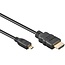 Micro HDMI-zu-HDMI Kabel | HDMI 2.1 (8K 60Hz + HDR) | Schwarz | 2 Meter