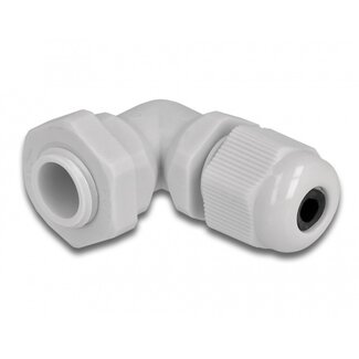 DeLOCK Kabelverschraubung 90° | PG7 | 3-6,5 mm | IP68 | Grau | 1 Stück