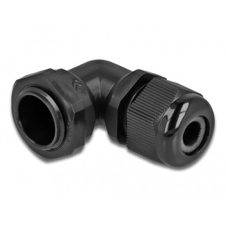 DeLOCK Kabelverschraubung 90° | PG13.5 | 6-12 mm | IP68 | Schwarz | 1 Stück