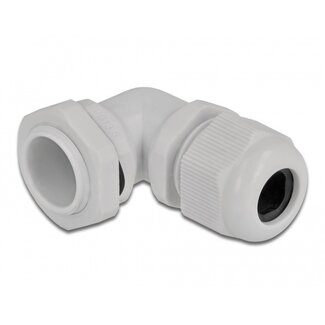DeLOCK Kabelverschraubung 90° | PG13.5 | 6-12 mm | IP68 | Grau | 1 Stück