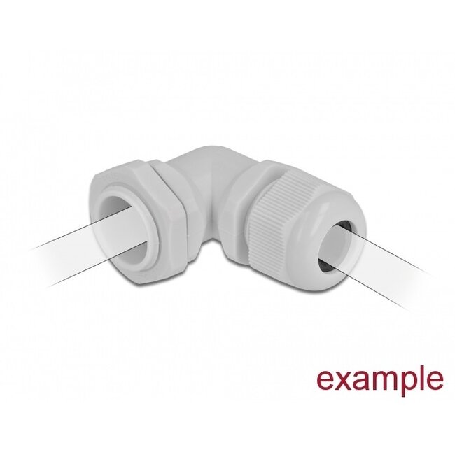 Kabelverschraubung 90° | PG13.5 | 6-12 mm | IP68 | Grau | 1 Stück