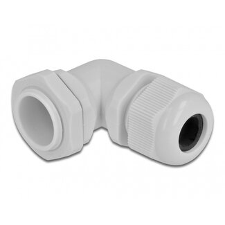 DeLOCK Kabelverschraubung 90° | PG16 | 10-14 mm | IP68 | Grau | 1 Stück