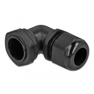 DeLOCK Kabelverschraubung 90° | PG21 | 13-18 mm | IP68 | Schwarz | 1 Stück
