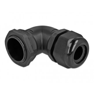 DeLOCK Kabelverschraubung 90° | PG29 | 18-25 mm | IP68 | Schwarz | 1 Stück