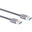 USB-A Kabel | USB 3.1 10 Gbps | 10W | Aluminium/Nylon | 0,5 Meter