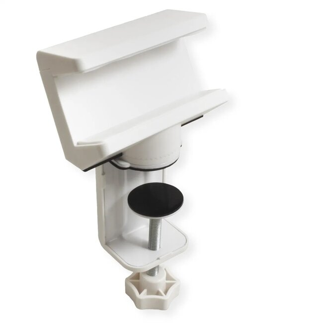 Value Steckdosenleiste Tischbefestigung | Drehbar | Schraubklemme | Tischplatte bis 59mm | Weiß