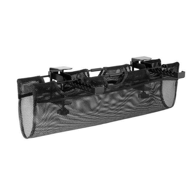 InLine Schreibtisch Kabeltasche mit Klemmbefestigung | 61 x 16 cm | Schwarz