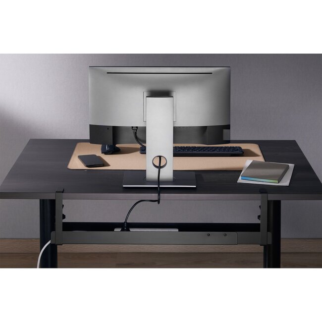 InLine Schreibtisch-Kabelkanal mit Klemmhalterung | 80/100/120 x 15,7 cm | Schwarz