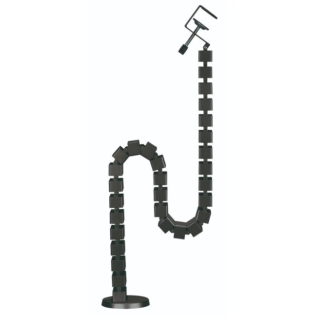 My Wall flexible Schreibtisch-Kabelrinne | Tischklemme | 134 cm | Schwarz