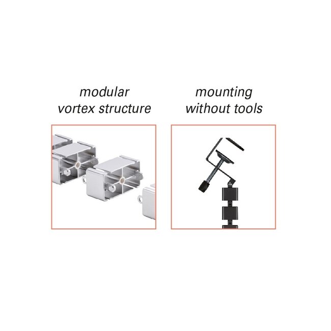 My Wall flexible Schreibtisch-Kabelrinne | Tischklemme | 134 cm | Schwarz