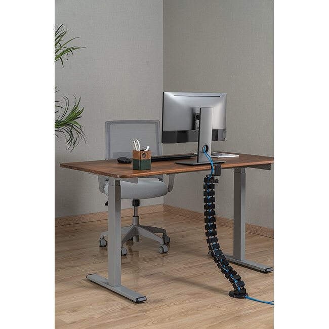 My Wall flexible Schreibtisch-Kabelrinne | Tischklemme | 134 cm | Schwarz