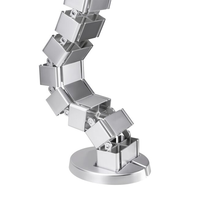 My Wall flexible Schreibtisch-Kabelrinne | Tischklemme | 134 cm | Silber