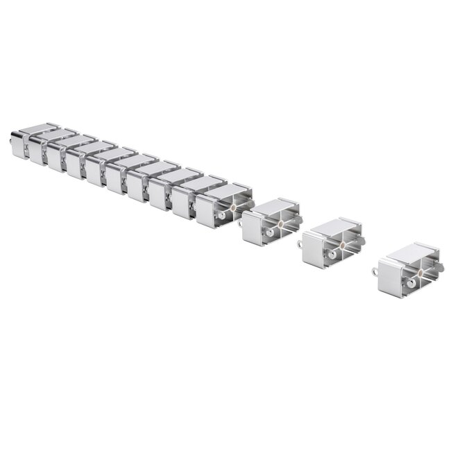 My Wall flexible Schreibtisch-Kabelrinne | Tischklemme | 134 cm | Silber