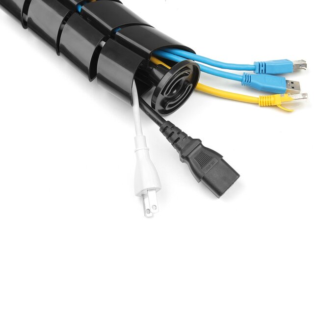 My Wall Flexibles Kabelkanal für Schreibtisch | Schraubbefestigung | 73 cm | Schwarz